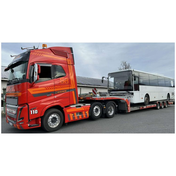 Camion WSI 1/50 Volvo FH5 Globetrotter 6x2 Avec Remorque Benne 3 Axes - Neuf